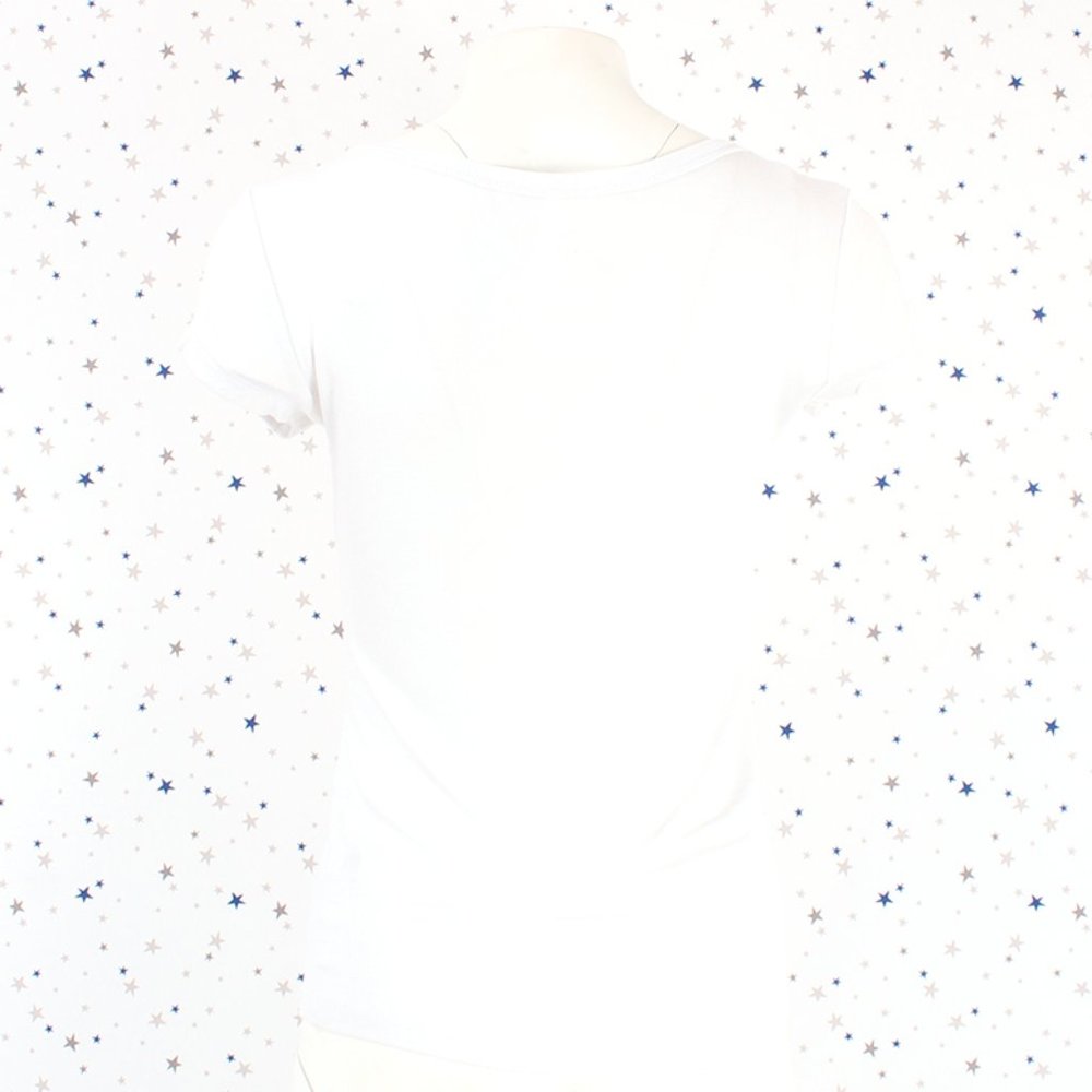 Off White Basic Henley Button Placket Tee - Picture 7 of 8